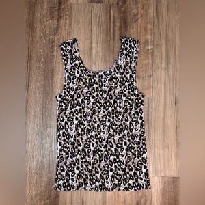 Vintage NICOLA Scrunch Leopard Patterned Tank Top